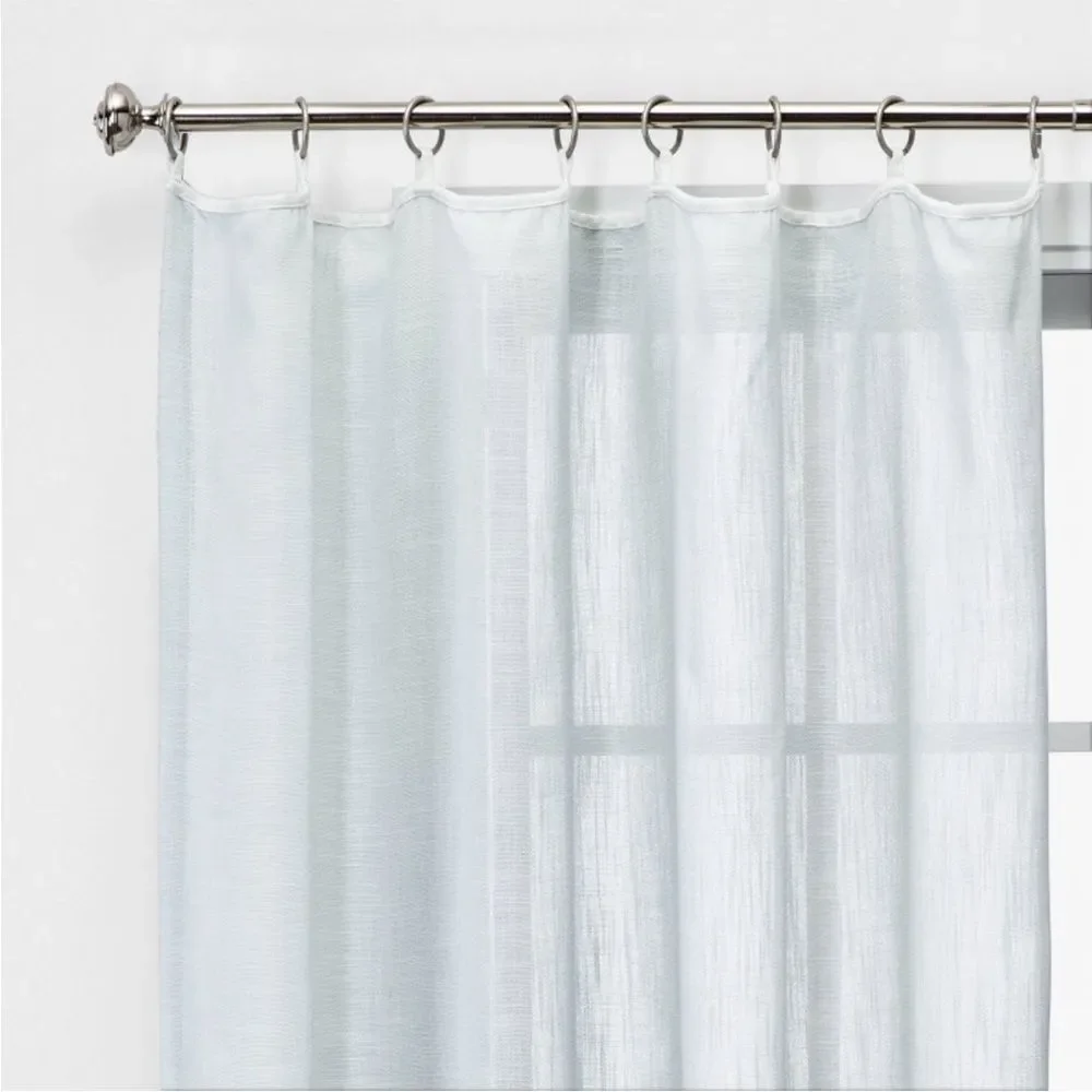 Target Threshold Edge Solid Sheer Window Curtain Panel Set NWOT